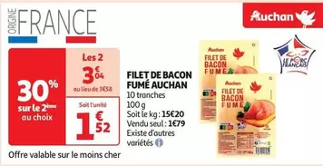 Auchan - Filet De Bacon Fume