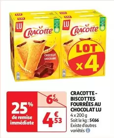 Lu - Cracotte-Biscottes Fourrées Au Chocolat