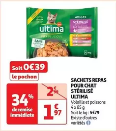 Ultima - Sachets Repas Pour Chat Stérilisé