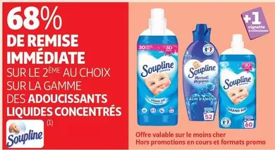 Soupline - Découvrez la Gamme d'Adoucissants Liquides Concentrés : Efficacité et Douceur à Prix Promo !