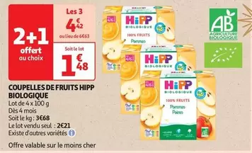 Hipp - Coupelles De Fruits Biologique