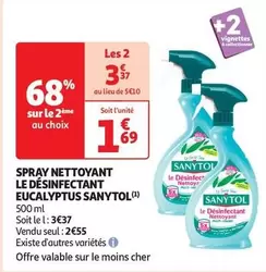 Sanytol Spray Nettoyant Eucalyptus - Désinfectant efficace au frais parfum d'eucalyptus