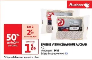 Auchan - Éponge Vitrocéramique