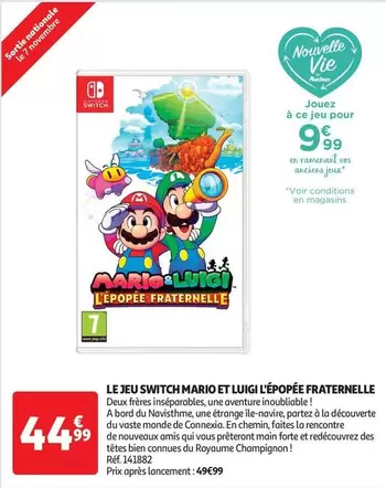 Auchan - Jeu Switch Mario : L'Épopée Fraternelle - Promo et Caractéristiques