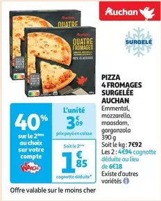 Auchan - Pizza 4 Fromages Surgelée