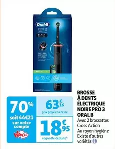 Oral-B - Brosse A Dents Électrique Noire Pro 3