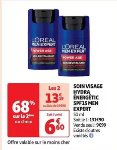 L'Oréal Men Expert Hydra Energétic SPF15 : Soin Visage Énergisant pour Hommes