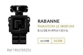 Rabanne - Phantom Le Parfum offre à 56,5€ sur Beauty Success