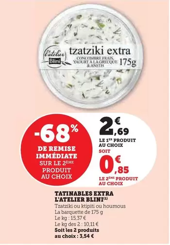 L'Atelier Blini - Tatinables Extra offre à 2,69€ sur Hyper U