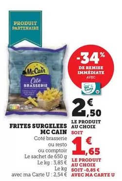 McCain - Frites Surgelees offre à 2,5€ sur U Express