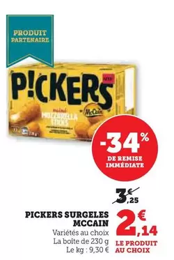 McCain - Pickers Surgeles offre à 2,14€ sur U Express