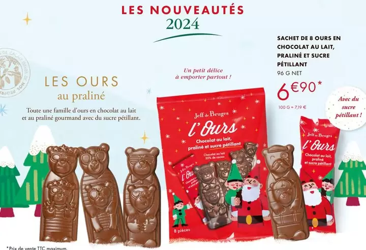 L'Oréal - Sachet De 8 Ouses En Chocolat Au Lait, Praliné Et Sucre offre à 6,9€ sur Jeff de Bruges