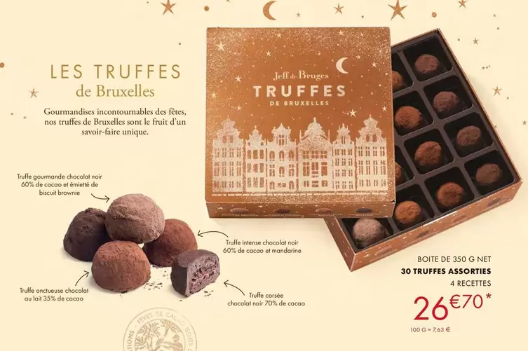 30 Truffes Assorties offre à 26,7€ sur Jeff de Bruges