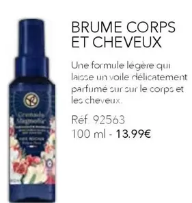 Brume Corps Et Cheveux offre à 13,99€ sur Yves Rocher