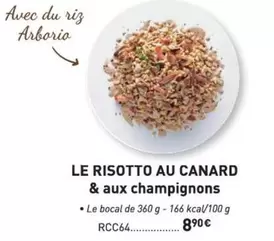 Canard - Le Risotto Au  & Aux Champignons offre à 8,9€ sur Comtesse du Barry