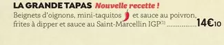 La Grande Tapas Nouvelle Recette offre à 14,1€ sur Poivre Rouge