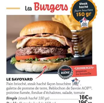 Grimbergen - Poivré Rouge Burger offre à 16,2€ sur Poivre Rouge