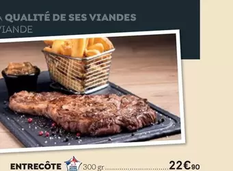  Entrecôte offre à 22,9€ sur Poivre Rouge