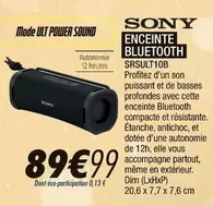 Sony - Enceinte Bluetooth offre à 89,99€ sur Blanc Brun