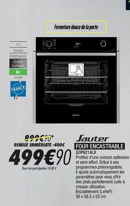 Sauter - Four Encastrable Sqp62t4l offre à 499,9€ sur Blanc Brun