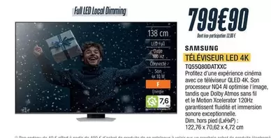 Dim - Téléviseur Led 4k Tq55q80add8ixc offre à 799,9€ sur Proxi Confort