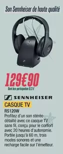 Sennheiser - Casque Tv Rs120w offre à 129,9€ sur Proxi Confort