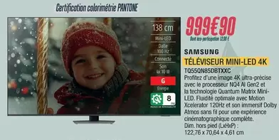 Samsung - Téléviseur Mini-led 4k Tq55qn58cb7kc offre à 999,9€ sur Proxi Confort