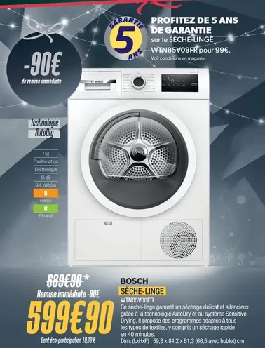 Bosch - Seche-linge offre à 599,9€ sur Proxi Confort