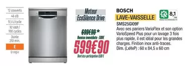 Bosch - Lave-vaisselle Sm25c60f offre à 599,9€ sur Proxi Confort