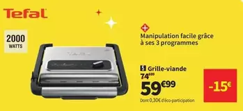 Tefal - Grille-viaande offre à 59,99€ sur Conforama