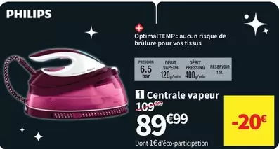 Philips - Centrale Vapeur offre à 89,99€ sur Conforama