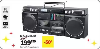 Radio Cd, K7 offre à 199,99€ sur Conforama