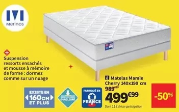 Ivi - Matelas Mamie Cherry 140x190 Cm