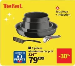 Tefal - 6 Pièces Aluminium Recyclé