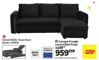 Canapé D'angle Convertible Freya offre à 959,99€ sur Conforama