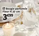 Bougie Parfumée Fleur H.10 Cm