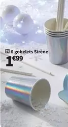 6 Gobelets Sirène