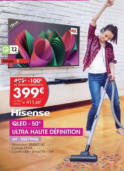 Hisense - Qled 50" Ultra Haute Defintion offre à 399€ sur PRO&Cie