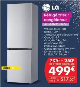 LG - Réfrigérateur Congélateur