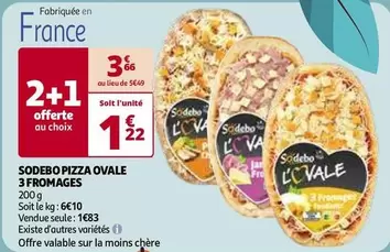 Sodebo -  Pizza Ovale 3 Fromages