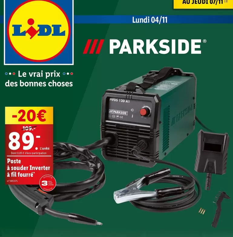 Parkside - Poste À Souder Inverter À Fil Fourré