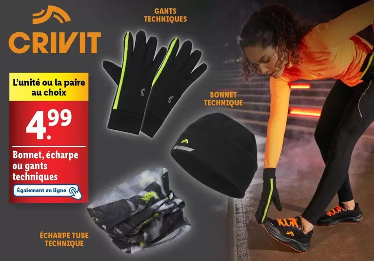 Crivit - Bonnet, Écharpe Ou Gants Techniques