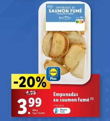 Empanadas Au Saumon Fumé offre à 3,99€ sur Lidl