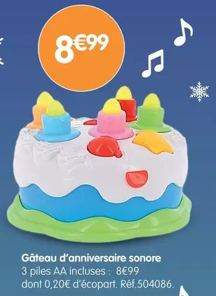 Gâteau D'anniversaire Sonore offre à 8,99€ sur B&M