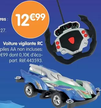 Voiture Vigilante Rc Piles Aa Non Incluses offre à 12,99€ sur B&M