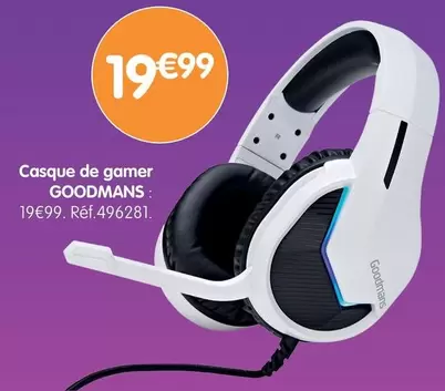 Goodmans - Casque De Gamer offre à 19,99€ sur B&M