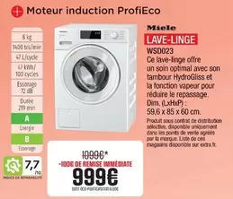 Miele - Laveline WSSD023 offre à 999€ sur Extra