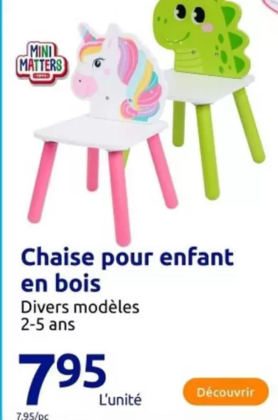 Chaise Pour Enfant En Bois