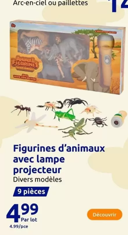 Figurines D'animaux Avec Lampe Projecteur