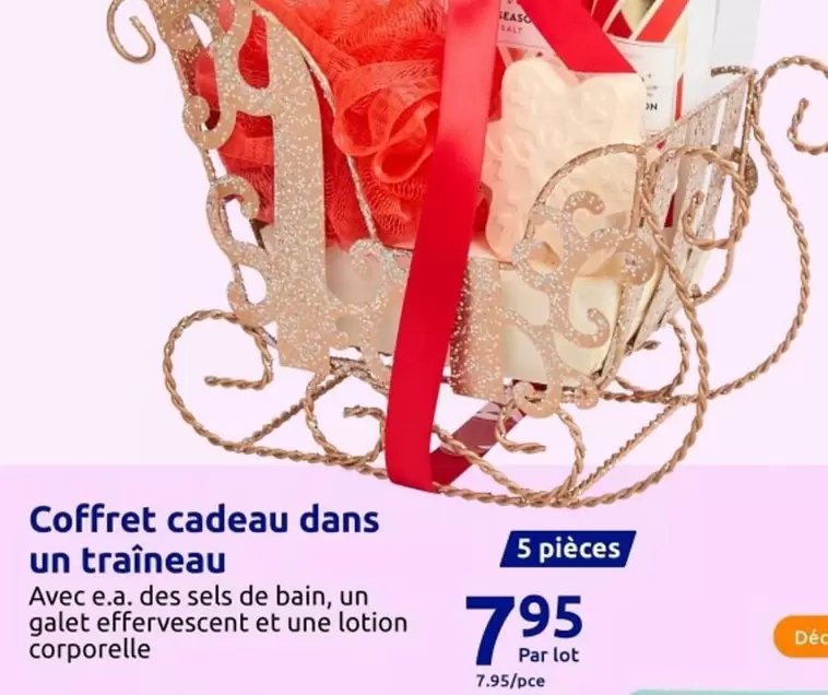 Coffret Cadeau Dans Un Traineau